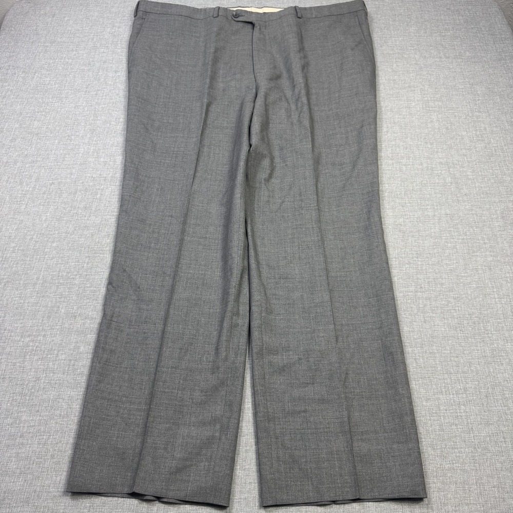 Burberry‎ London Suit Dress Pants Men 44x29 Gray Wool Tweed Straight Business